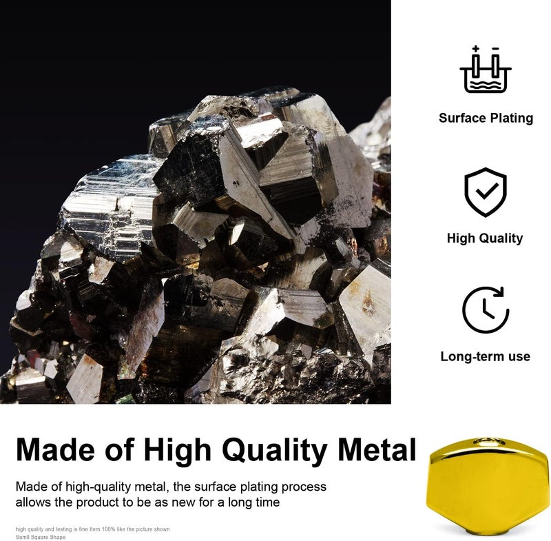 MAXCHEER 6PCS Metal Small Square Shape Guitar Tuning Peg Tuners Machine Head Replacemen Buttons knob Handle Tip (Gold Small) - Image 5